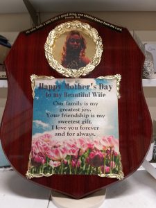 Colour Printed Plate on Wood Plaque 2