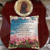 Colour Printed Plate on Wood Plaque 2 Colour Printed Plate on Wood Plaque 2